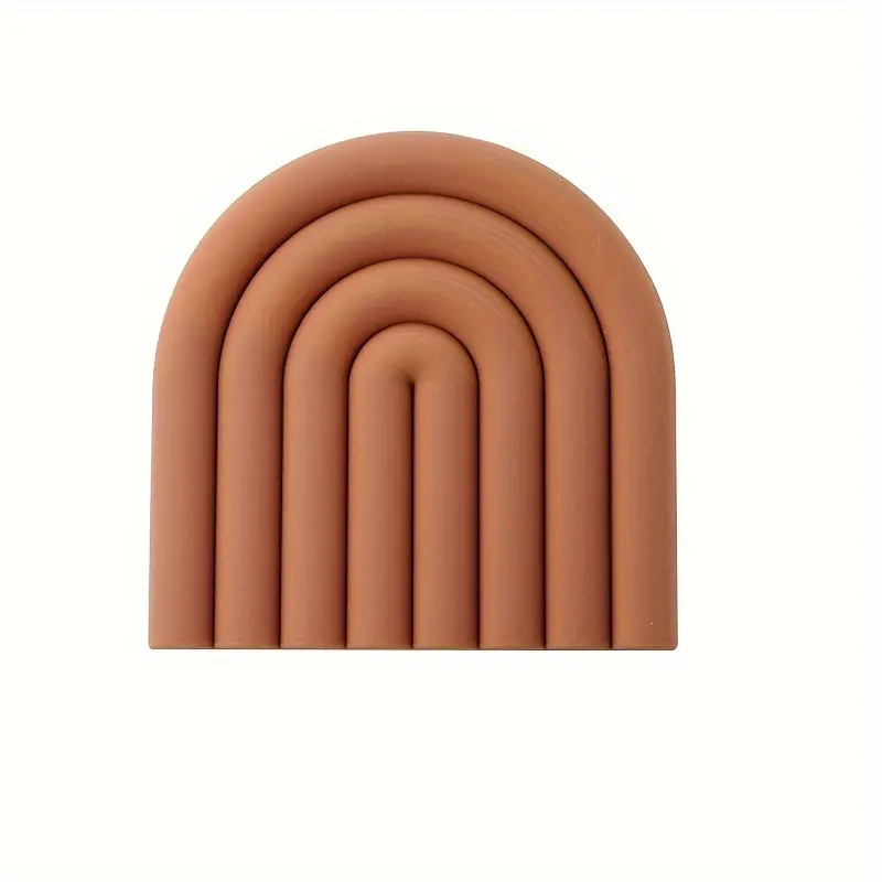 1pc Silicone Heat Insulation Table Mat for Plate Dish Pot Bow Creative Geometry Shape, Stylish Practical Trivet Pad for Hot Pots And Pans, Durable Heat Resistant Pot Holders for Countertop, Multi-Purpose Spoon Rest Trivet Mats