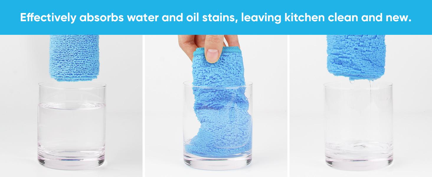 Blue Microfiber Cleaning Cloth, 12 Pack Premium Microfiber Towels for Cars, Lint Free, Scratch-Free, Highly Absorbent, Reusable Cleaning Rags for Car, Household, Kitchen, Window,11.5"X11.5"