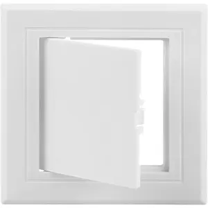 4x4 inch Plastic Access Panel for Drywall Ceiling Reinforced Plumbing Wall Access Doors Removable Hinged, White