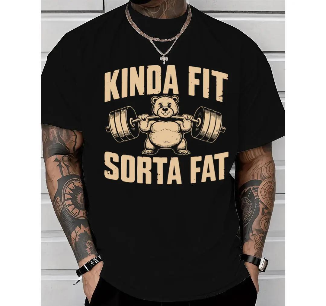 Funny Weightlifting Bear Tee – Oversized Gym Shirt