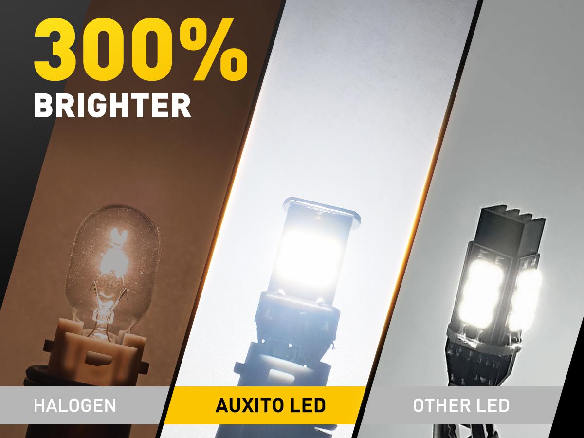 AUXITO 912 921 LED Bulb for Backup Light Reverse Lights High Power 2835 15-SMD Chipsets Error Free T15 906 922 W16W Bulbs, 6000K White Daytime Running Lights (Upgraded, Pack of 2)