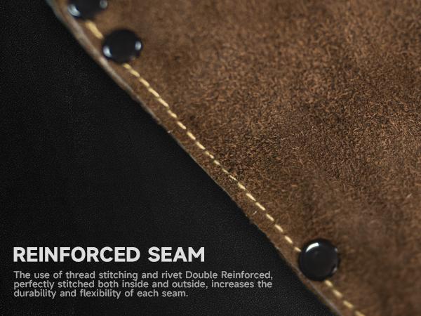 YESWELDER Flame Retardant Cowhide Leather Welding Rod Holder, Thickened Electrodes Rod Bag, Wearable Welding Electrode Storage Can