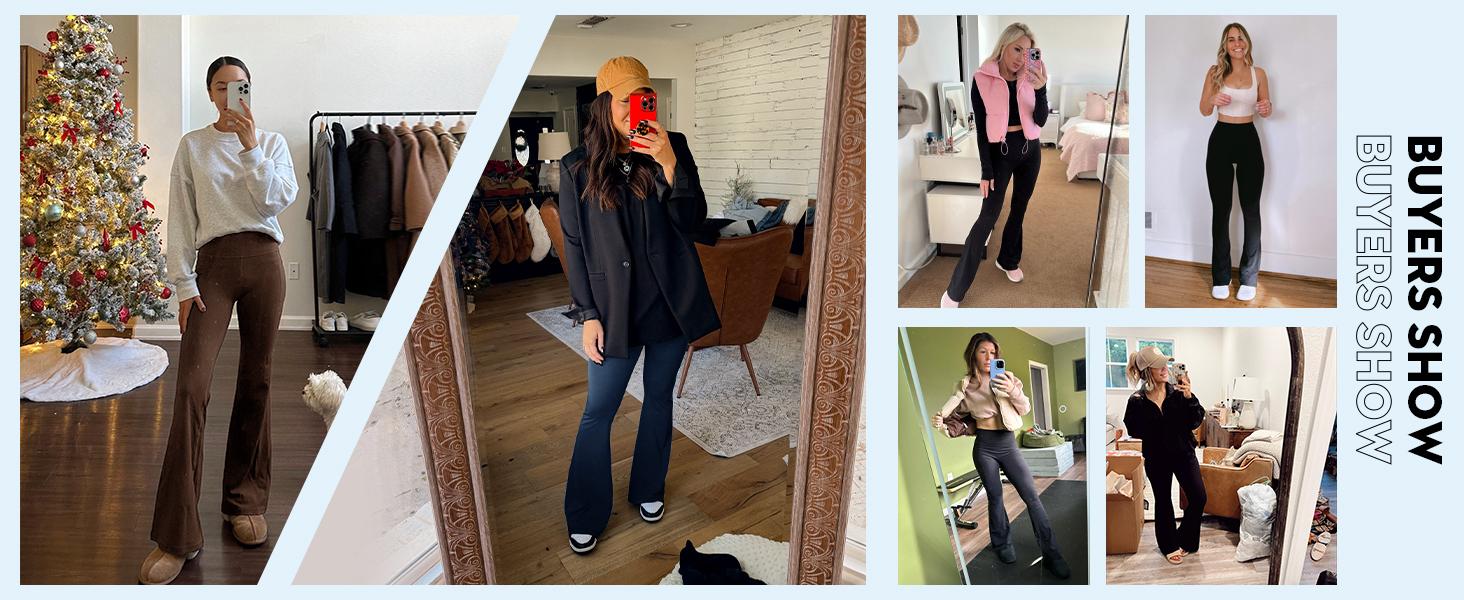 Danedvi Womens High Waist Flare Yoga Leggings Scrunch Butt Lifting Bell Bottoms Bootcut Workout Pants with Pockets Activewear Danedvi Womens High Waist Flare Yoga Leggings Scrunch Butt Lifting Bell Bottoms Bootcut Workout Pants with Pockets Activewear