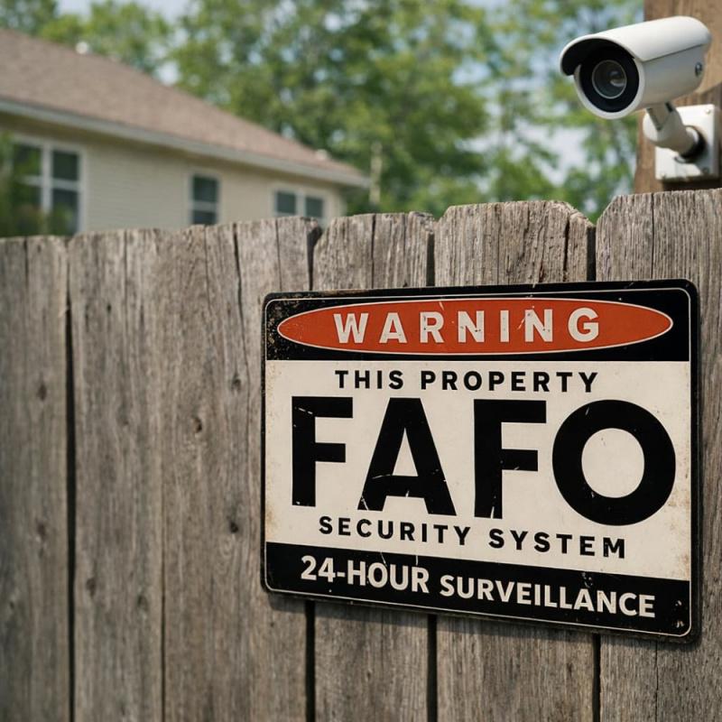 8X12 Inch FAFO Security System Warning Tin Sign | Rustic Vintage Iron ...