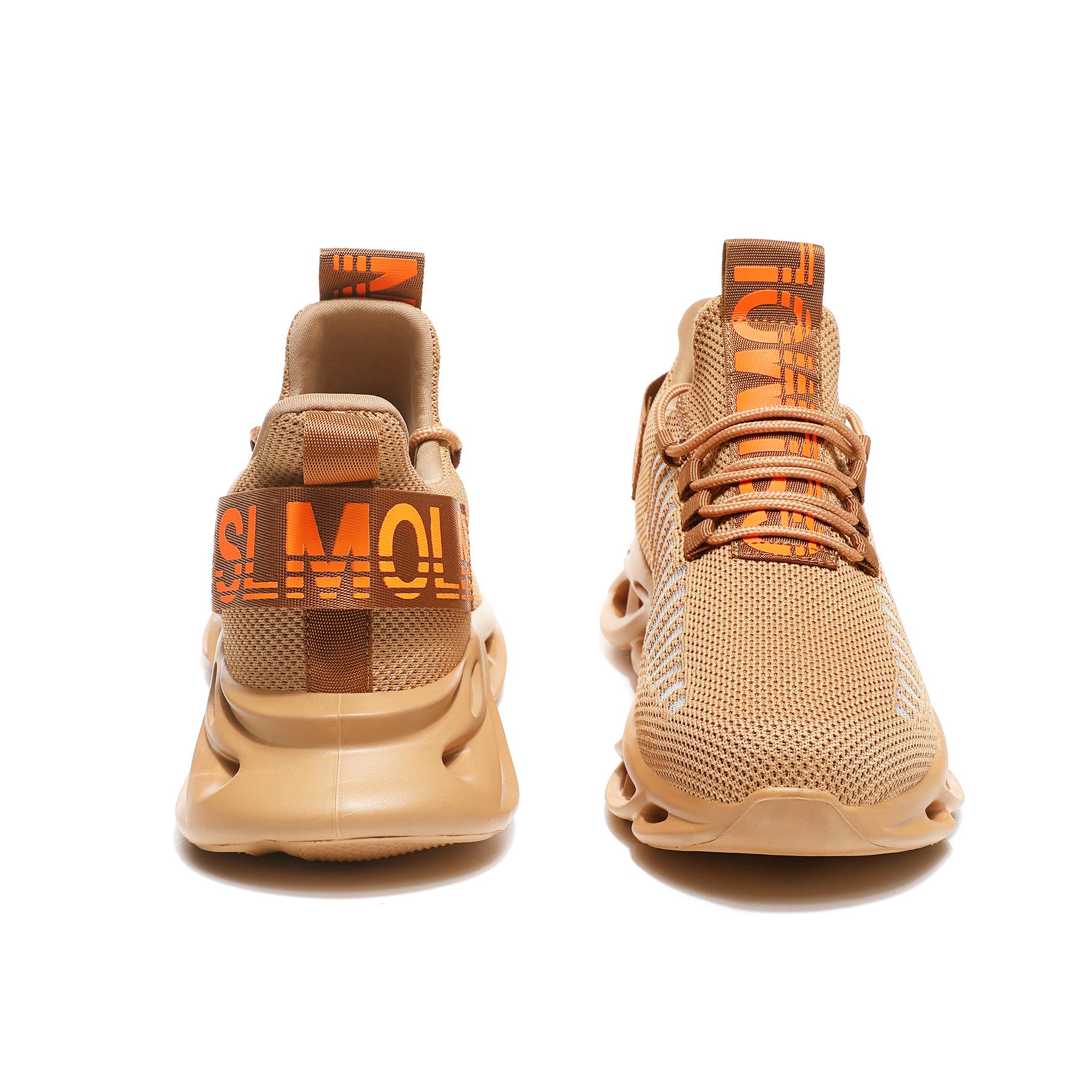 GSLMOLN Men's Ultra-light Textured Design Color-block Lace-Up Trainer Casual Twist Sole Comfortable Sports Running Shoes for Outdoor or Daily Wear Slip Resistant Fathersdaygift Super Breathable Mesh Vamp Lightweight Soft Comfortable Wash resistance