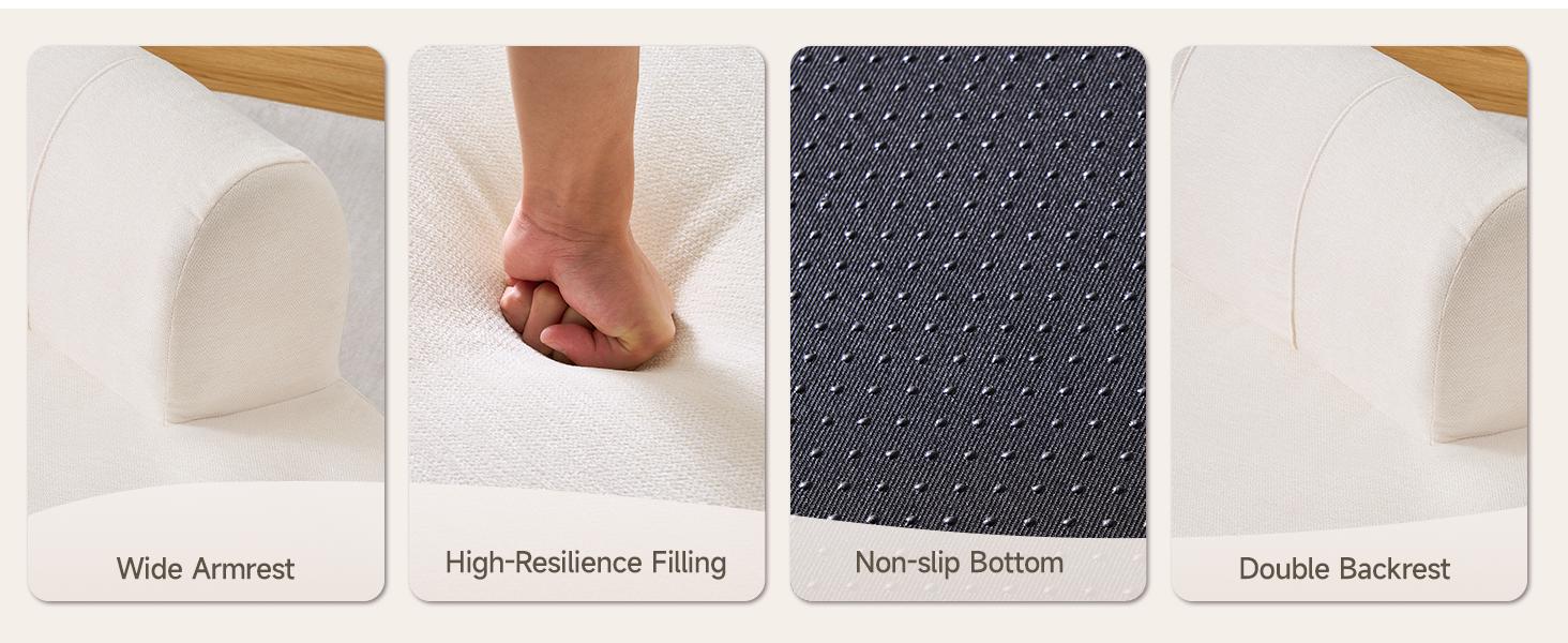 【SPOTLIGHT DAY】ONBRILL Cloud Sectional Couch,Modern Modular Sofa with Deep Seat,Upholstered Chenille Boneless Upholstered Couches for Living Room,No Assembly Required