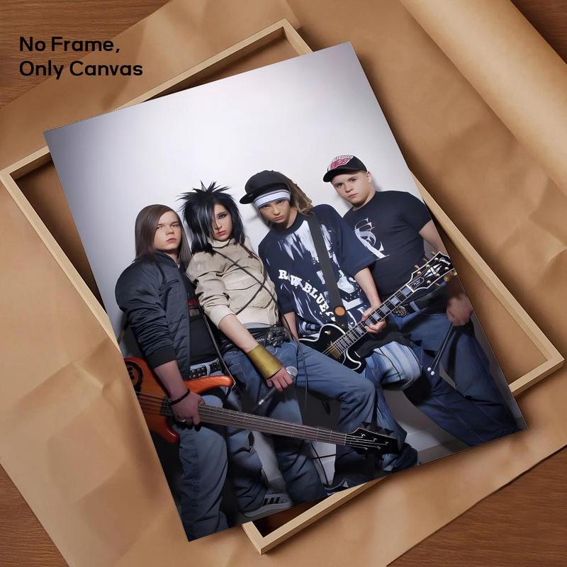 PIKPAKA German Rock Band Tokio Hotel Poster High-Definition Waterproof Wall Art Stickers | Premium DIY Removable Decals for Home & Office | Fade-Resistant, Easy to Apply Vinyl Poster for Living Room, Bar, Shop | Multiple Sizes, Durable & Easy to Clean