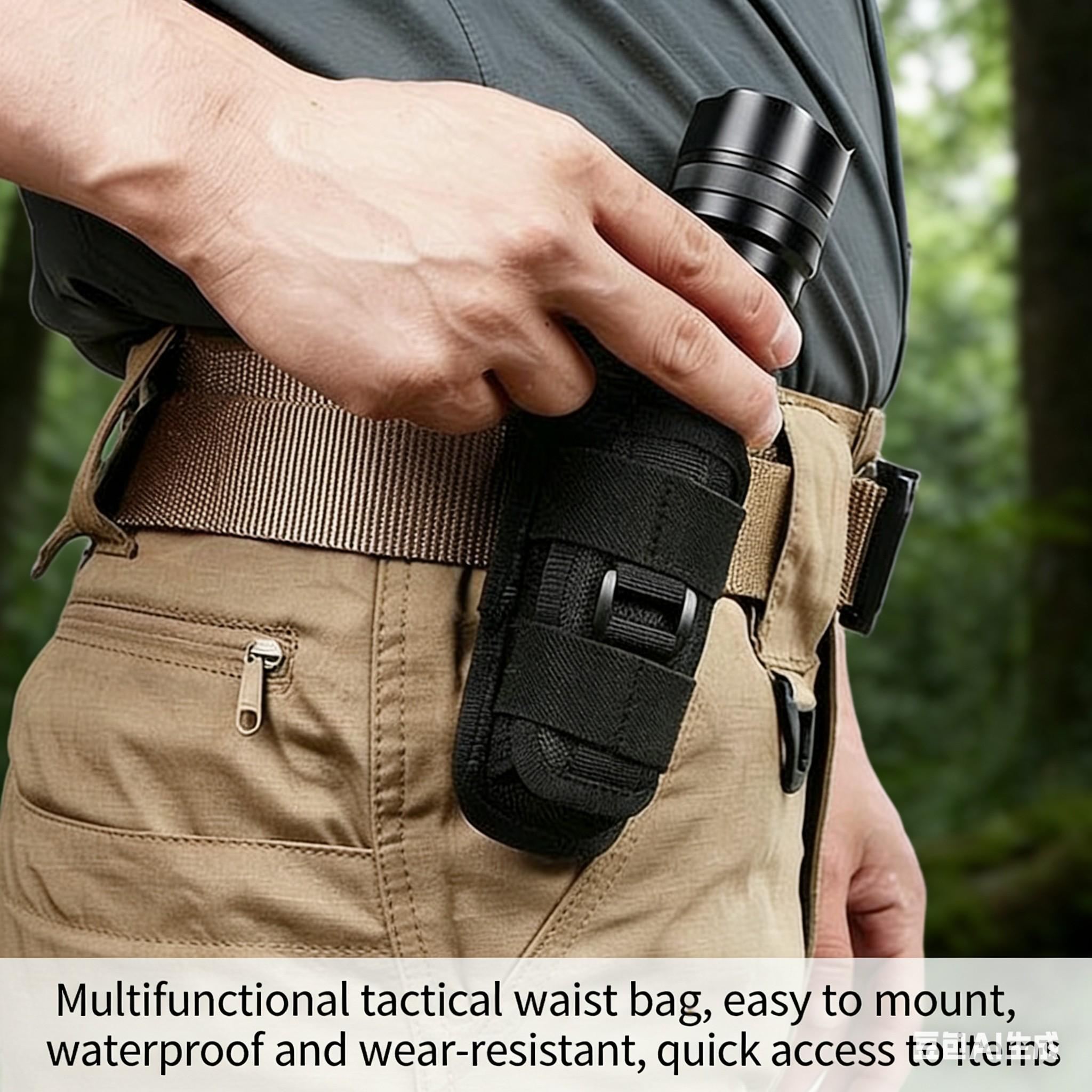 Tactical Flashlight Case with 360° Rotatable Belt Clip, Mobile Flashlight Mount for Shoulder, Thigh, Arm, and Waist