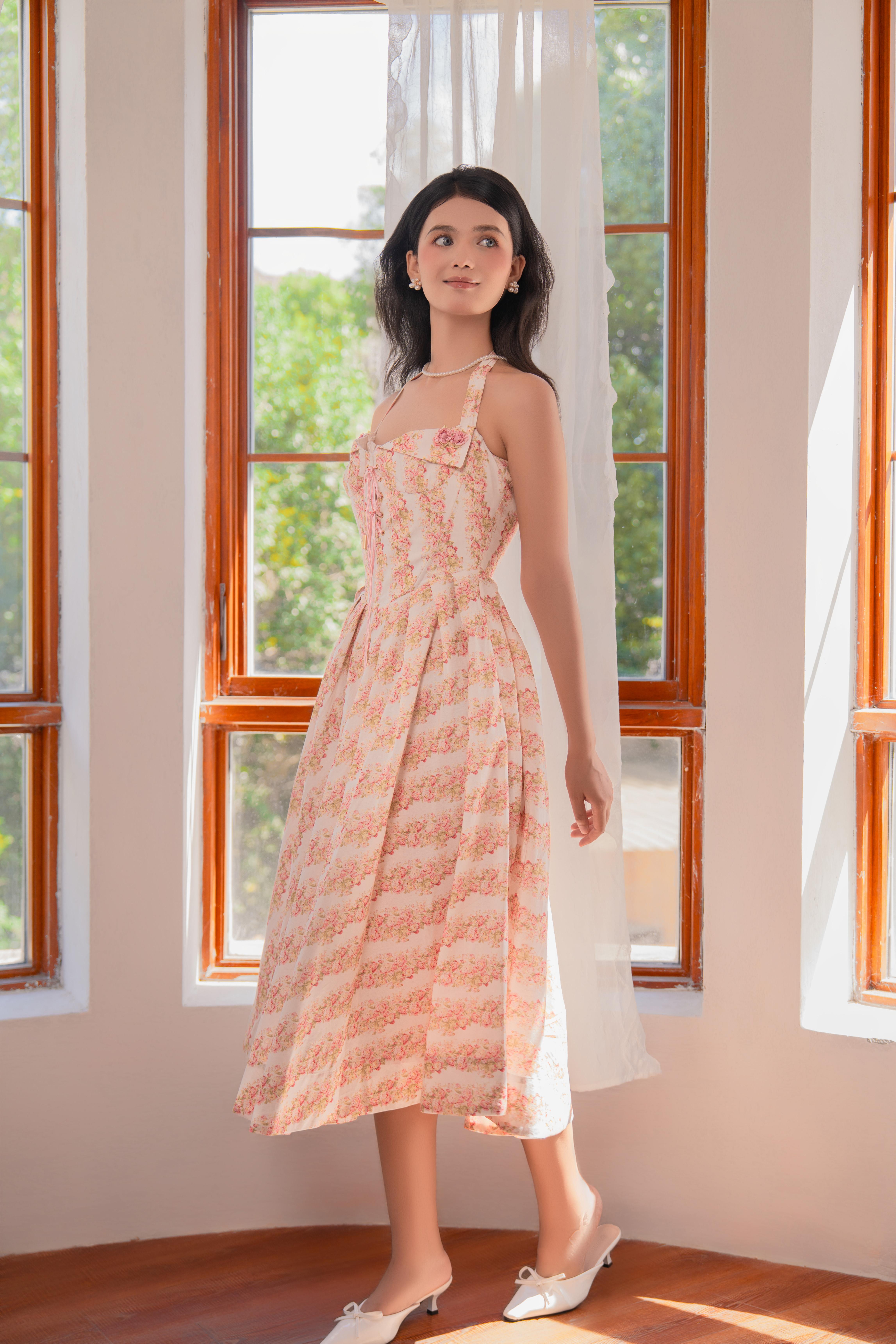 Enchanted Rose Corset Dress-LuminaVenus Dresses Prom Floral Dress Curvy Women Rave Aerie Sundress Tummy Flattering Elegantoutfits Bridesmaid Modest Outfits Black Women Dress Elegant Fall Tube Long Dress  Dress Silk Drape