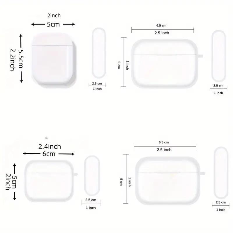 Butterfly Pattern Earphone Case with Keychain, Decorative Earphone Protective Cover, Earphone Accessories Compatible with AirPods, Headset