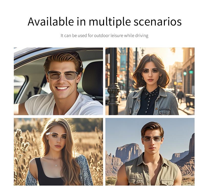 VUB AI Translation Smart Glasses with Bluetooth Connectivity 160 Languages GPT Chat Unisex Audio HD Voice Calls HiFi Sound Photochromic Lenses - Wearable