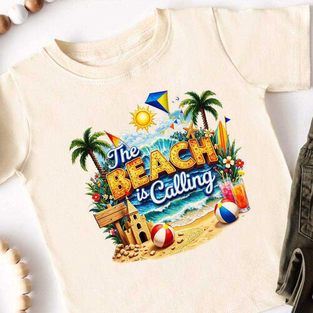 Summer Dopamine Beach Style Heat Transfer Sticker, T-Shirt Transformation, Washproof, High Durability, DIY Fashion, Tropical Summer Crafts, DIY Crafts Supplies