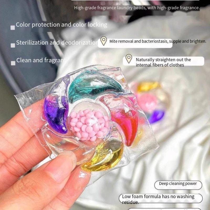 ALL-In-1 Laundry Detergent beads,  50/120/360pcs Scent Booster Laundry capsules 💐 Concentrated Liquid Fabric Softener, Fruit Scented, Strong Stain Removal, Color Protection 👕✨, Laundry Detergent Balls, Laundry Pods Laundry Tools & Accessories