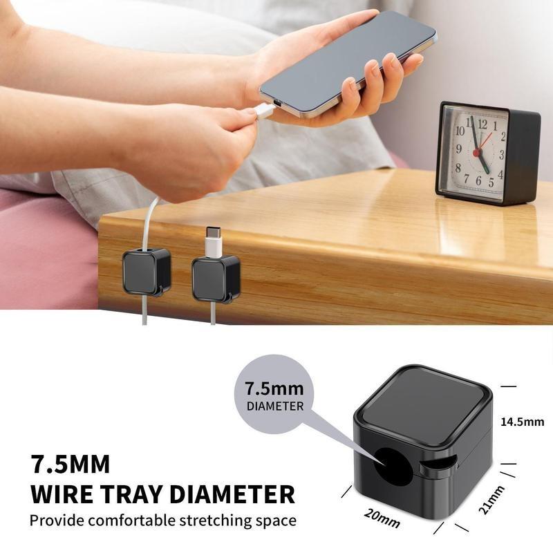 Cable Organizer, 3Counts Multifunctional Magnetic Cable Holder, Cable Management Clip, Cable Organizer for Home and Office Use, Desk Accessories, Home Decor