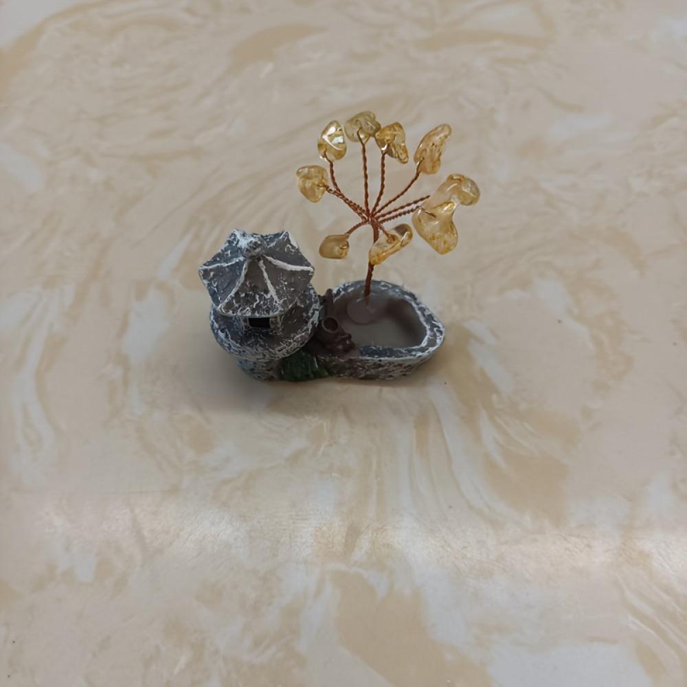 Crystal Tree Ornament for Car Use, Feng Shui Lucky Tree, Home and Office Decor, DIY Handmade Decoration, Ideal Christmas Gift