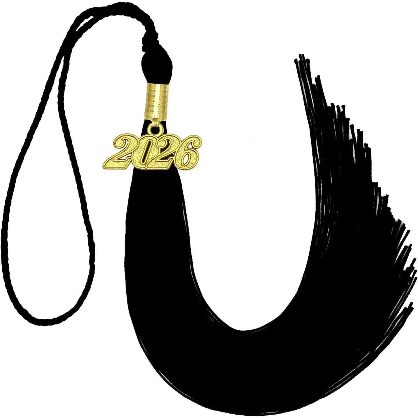 2026 Black Graduation Tassel with Date Charm