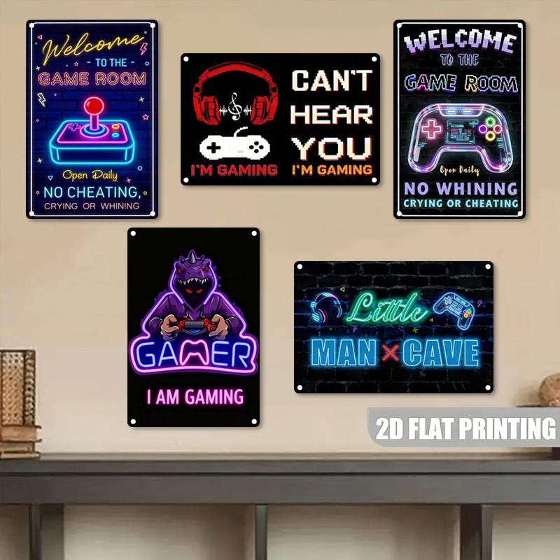 Pixel Art Aluminum Sign, Gamer Life Poster, Wall Decor Print, Humorous Game Board, Music Lover Decoration, 20x30 Cm