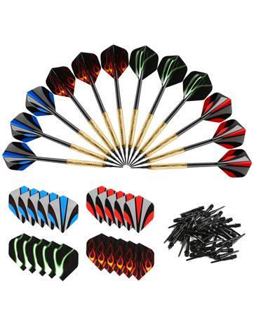 Magnetic Darts - 24 Count Plastic Wing Replacement Darts with Durable Safe Tips for Magnet Dartboard, Outdoor Games Toy for Kids