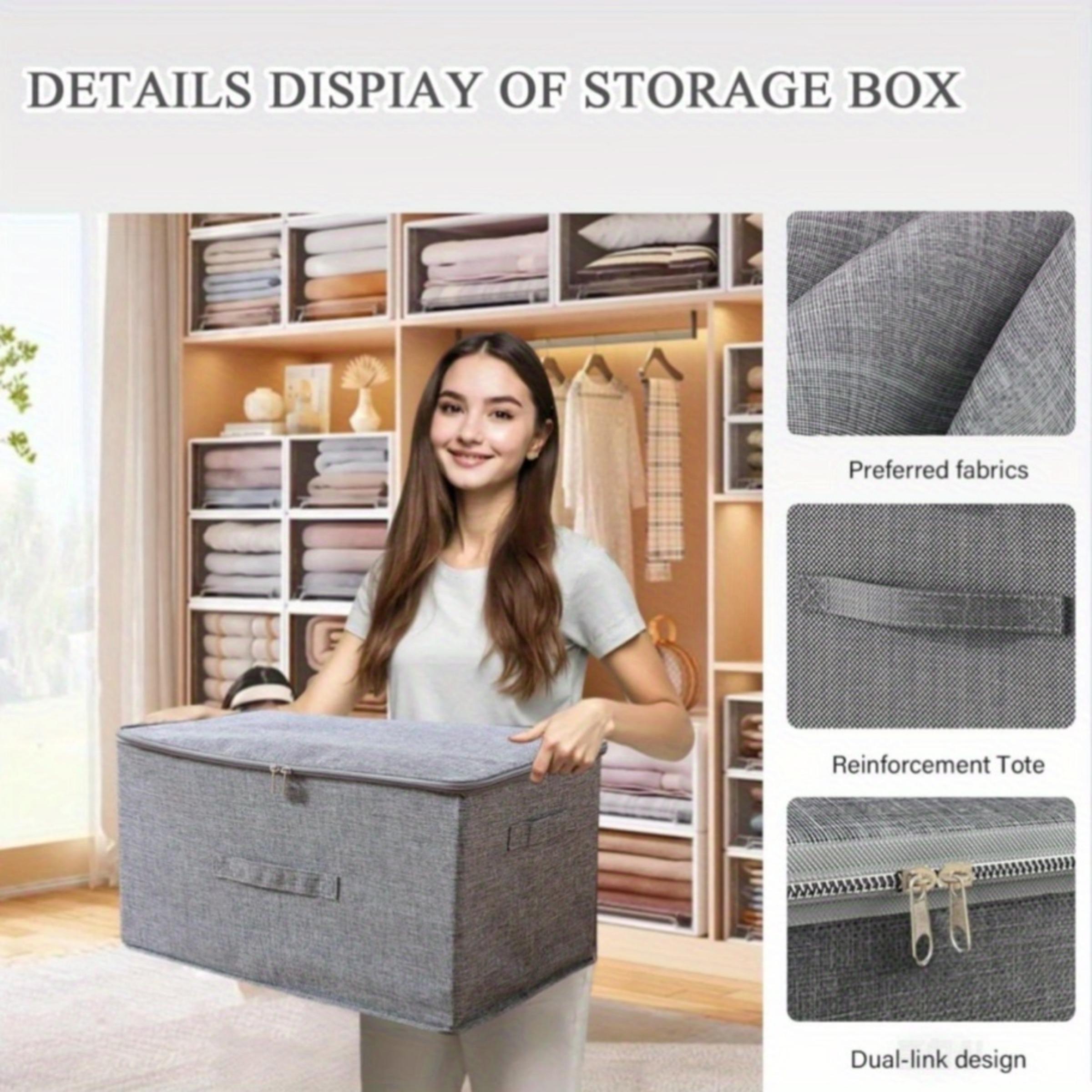 Foldable Ion Storage Box, Waterproof Organizer, Bedding Folder, Foldable Storage Box, Suitable for Closet, Bedroom, Kitchen, Books