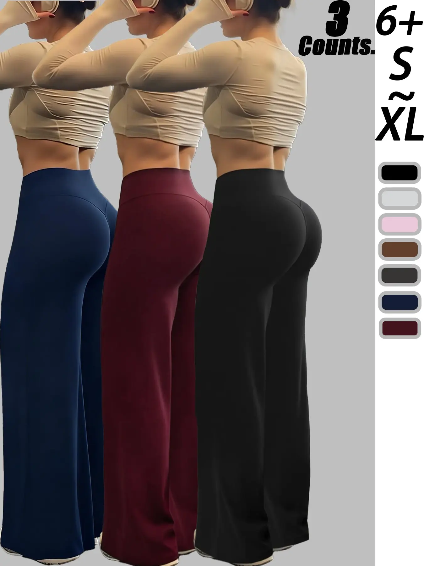 Women's Solid Color Sporty Yoga Pants, Perfect for Daily Wear and Exercise, Ideal for Gym and Outdoor Activities, Active Pants, High Waist Sportswear, Casual Leggings, High Waisted Leggings