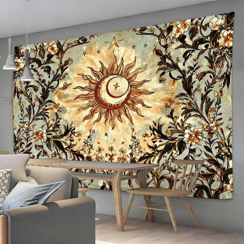 Theme Wall Hanging Tapestry, Enhance Home Atmosphere, Suitable for Living Room, Bedroom, Daily Gatherings, Artistic Fabric Background Decor