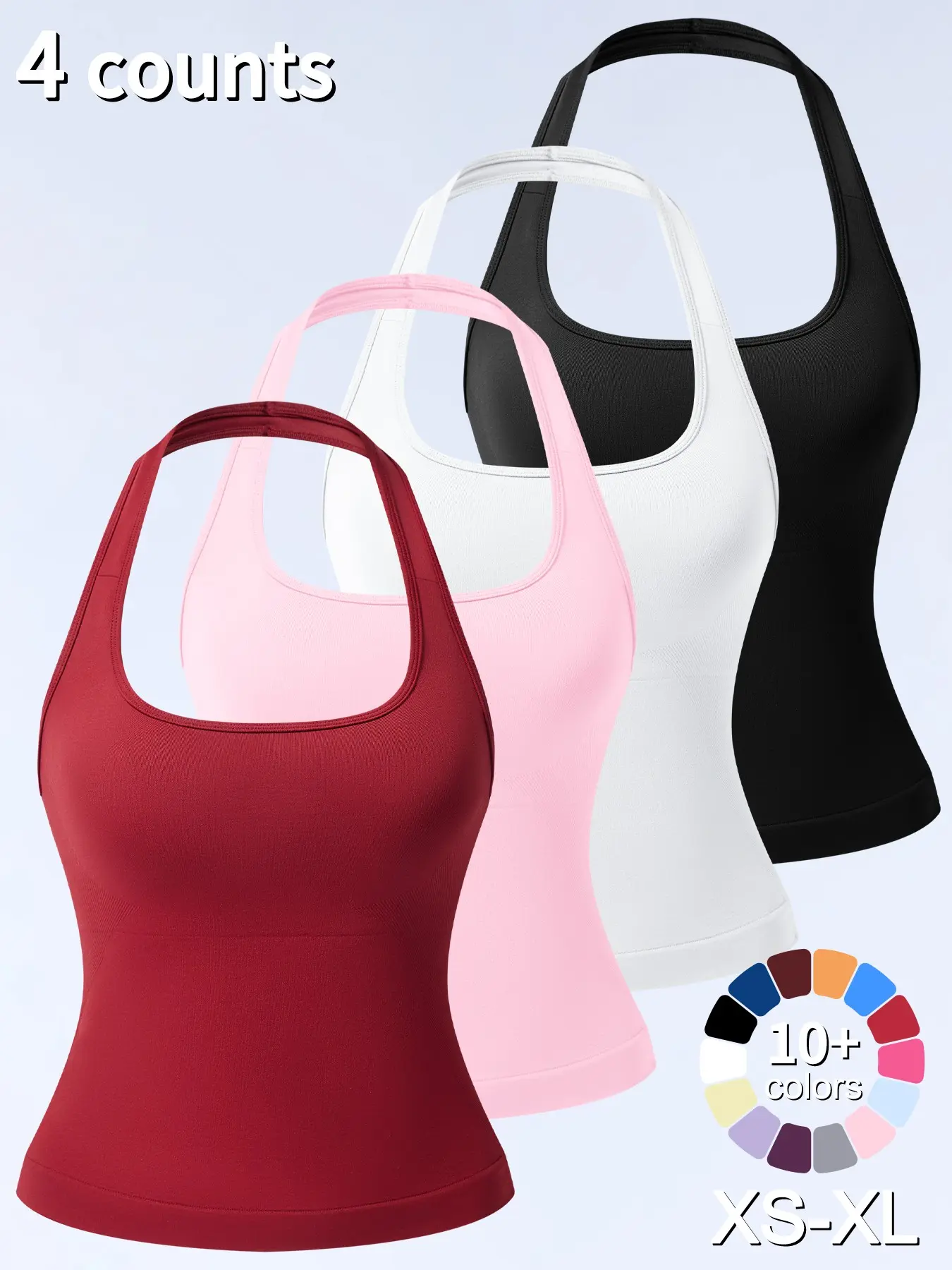 Black, White, Pink, Red