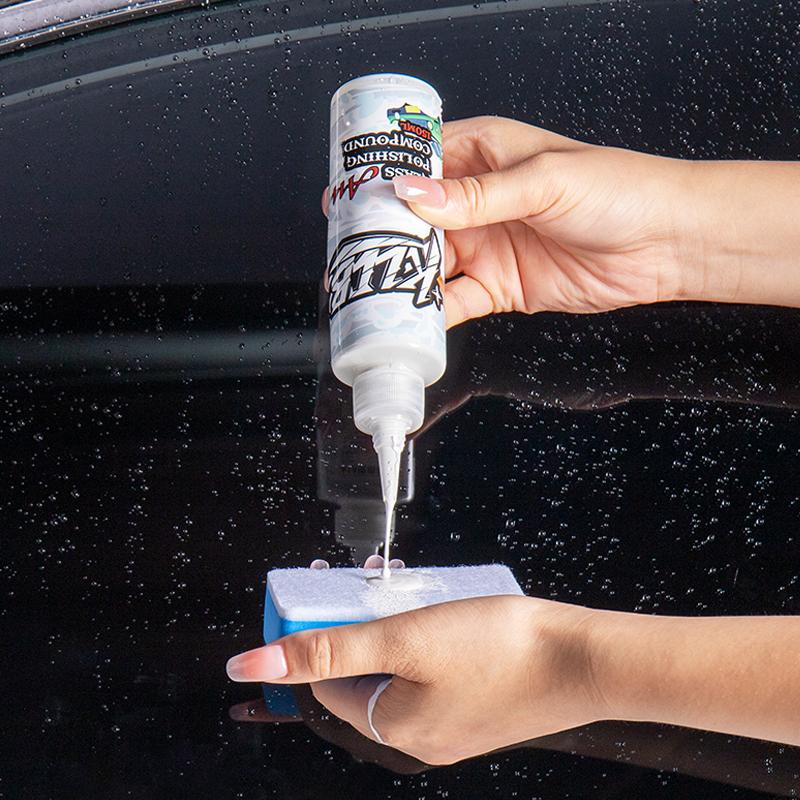 Windshield cleaner, glass polish, compound oil filmremoverscratch-free high-gloss glass cleaner Versatile Film Brush
