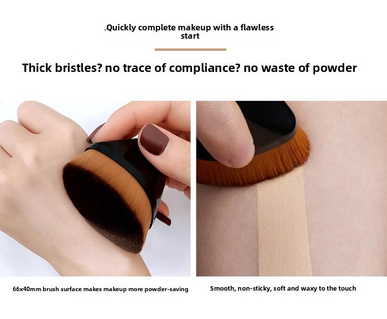 Foundation brush, flat concealer brush, blush brush, loose powder brush, wooden handle makeup brush