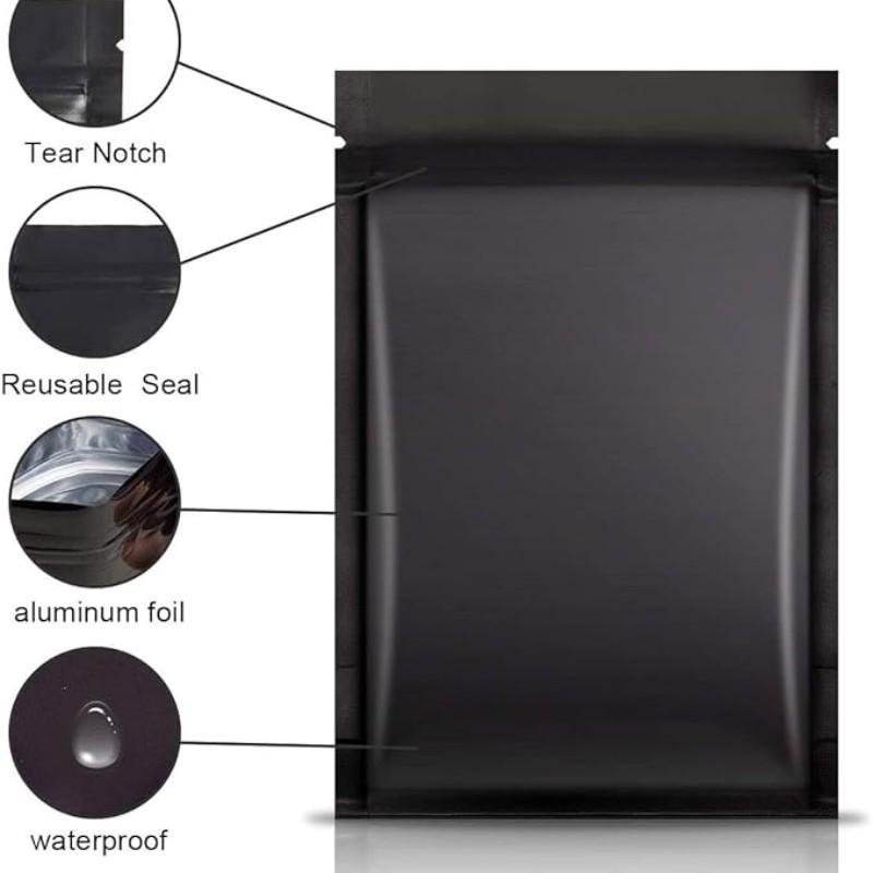 100-Pack Reusable Sealed Zipper Bags, Jewelry Sample Blind Bags, Small Business Packaging, Smell-Proof, 3x4 Inch, Clear Window, Resealable Zipper Bags