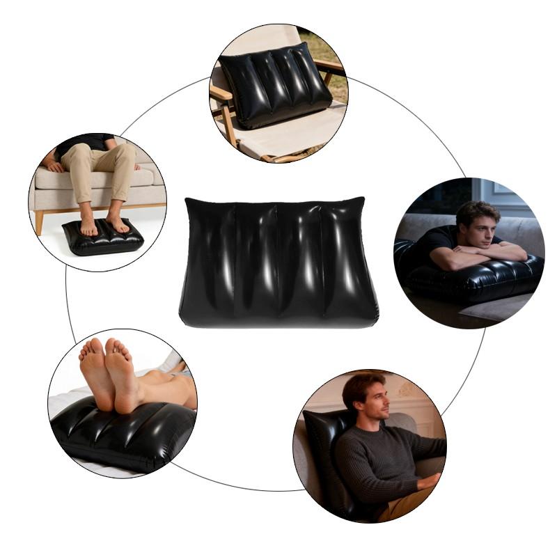 Inflatable Cushion PVC Material, Home Decor Sofa Lumbar Pillow, Portable Travel Air Pillow, Office School Use
