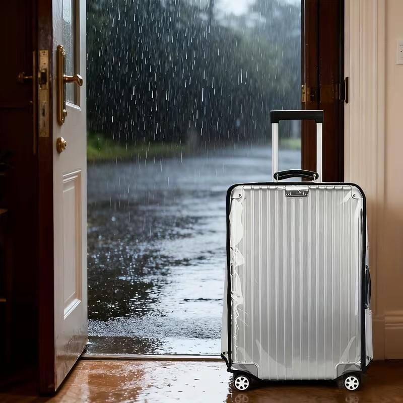 Transparent Thickened Durable Waterproof Luggage Protector, Travel Suitcase Cover for 20/24/26/28 Inch, Protective Case for Rolling Bags