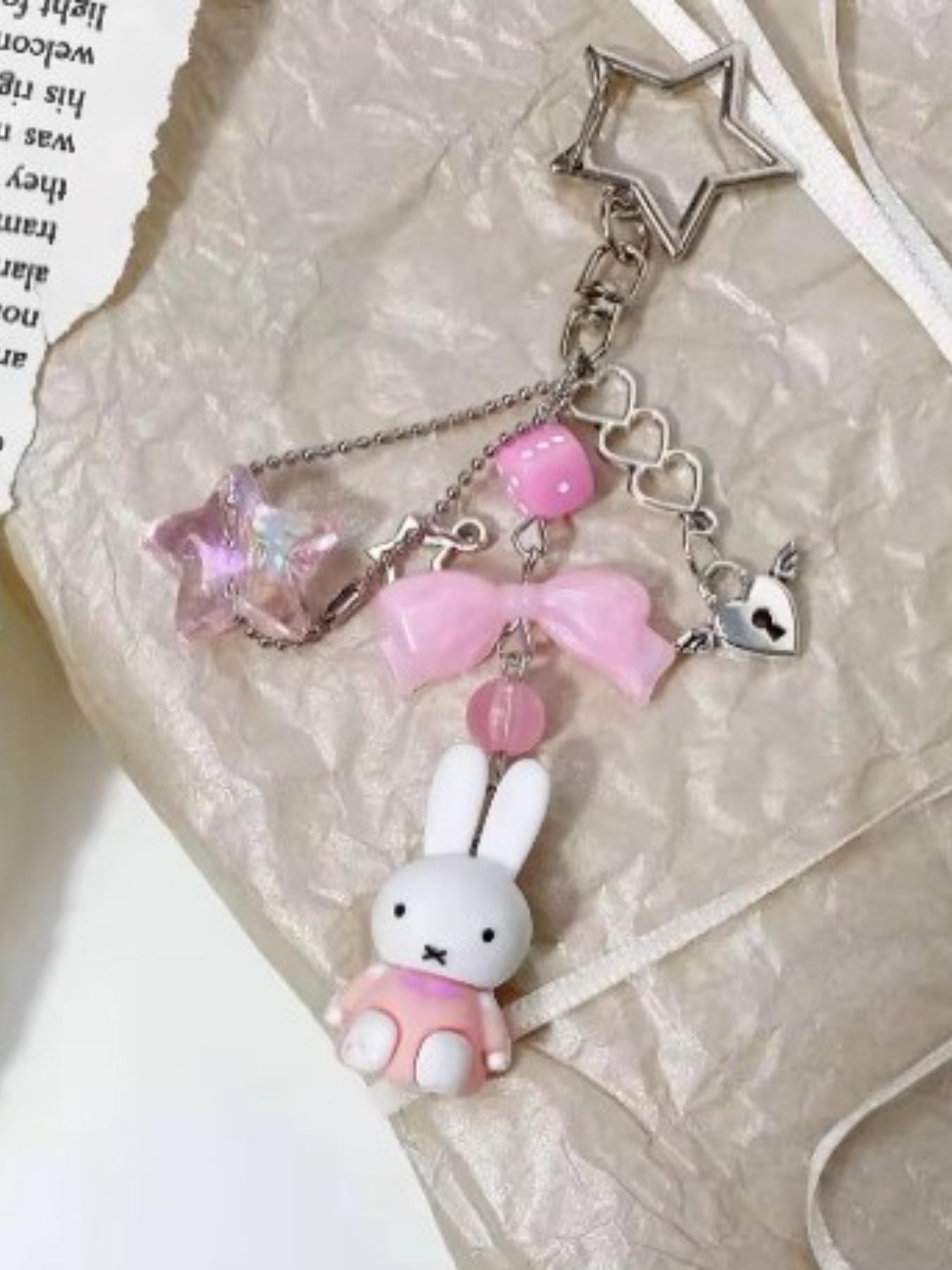 Studio Ghibli My Neighbor Totoro and Four-Leaf Clover Lucky Four-Leaf Clover Phone Charm Guben Chain INS Style Keychain