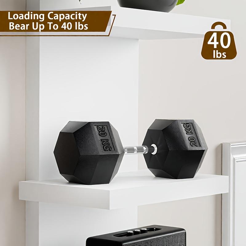 5-layer white PVC plastic suspended wall hanging storage system, smooth laminate vertical frame, suitable for bedroom/living room/entrance, upgraded tower design, can display jewelry green plants, simple art storage display shelf