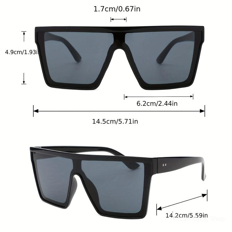4 Pack Oversized Goggle Sunglasses for Women Men One Piece Shield Eyewear, Large Flat Top Anti Glare Driving Glasses, Trendy UV400 Protection Shades, Summer Outdoor