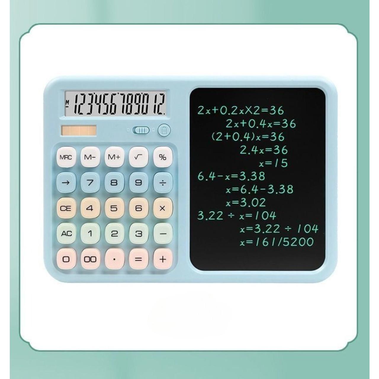 Portable Multifunctional Calculator with Handwriting Board / Dual Power /for Students Exams or Office Daily Use