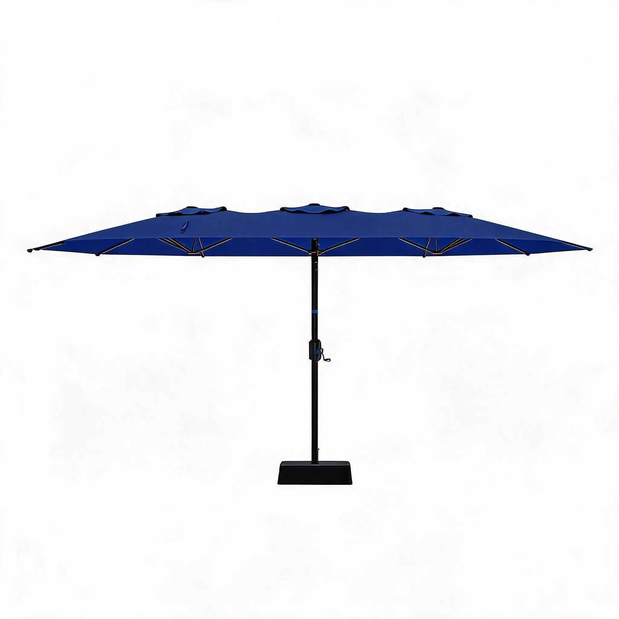 GARVEE Double-Side Rectangular Pool Umbrella With Base Included, 15ft Large Patio Umbrella with Base Included, Outdoor Market Umbrellas for Poolside Lawn Backyard