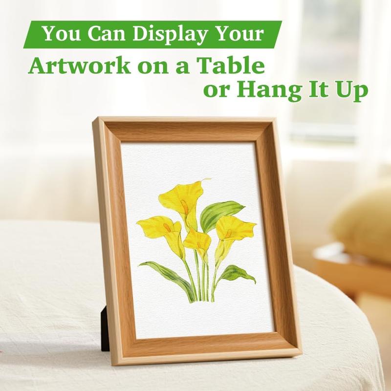 SkilLify Watercolor Flowers Workbook, Beginner Watercolor Paint Set, Flowers WaterColor Book, Arts & Crafts Coloring Book for Adults and Teens with 12-Color Paint Set & Brush, Valentine's Day gifts