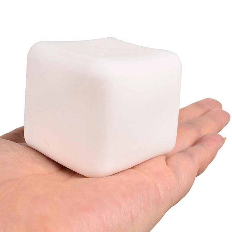 🤍 Clean Girl Desk Pet | Aesthetic Tofu Block Squishy | Minimalist Fidget Accessory