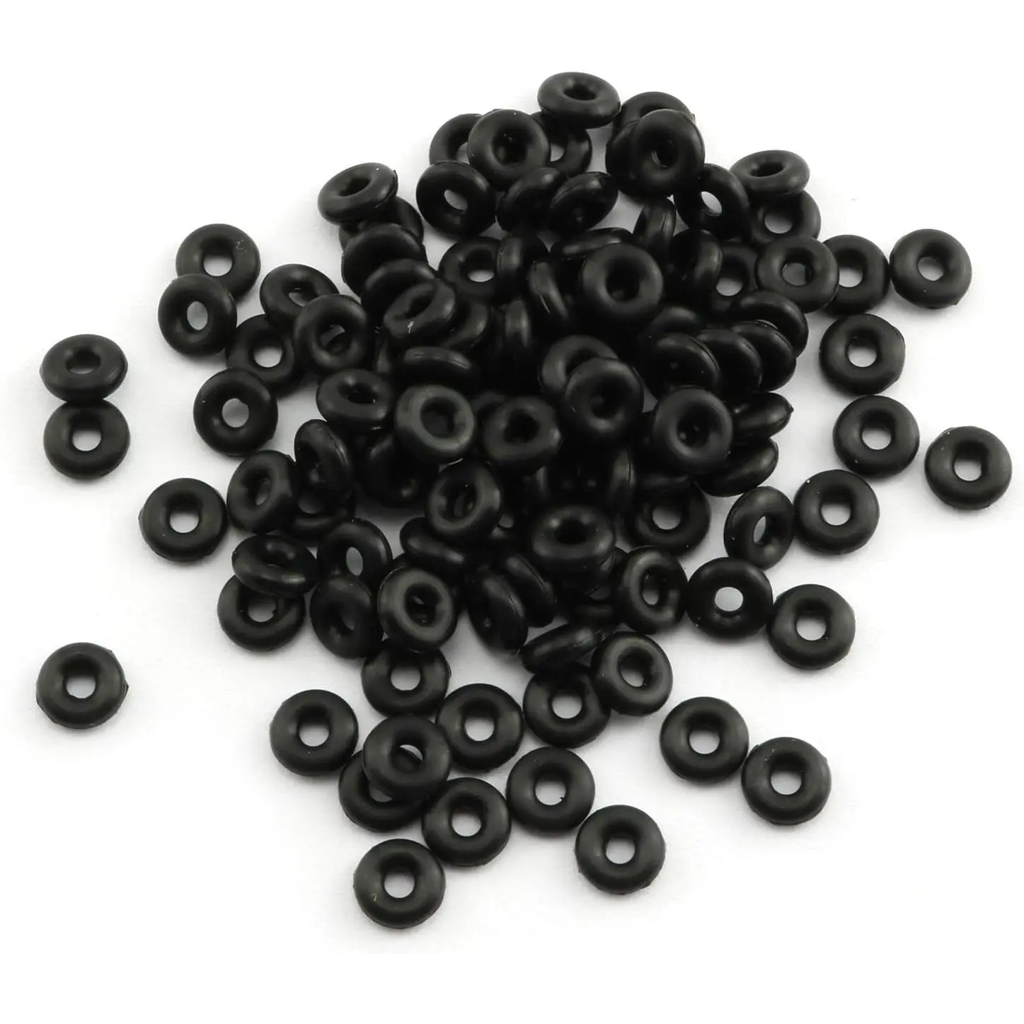 100-Pack 6mmx2mm Rubber Stopper O Rings Black DIY  Making End Clasp Spacer Beads Gasket Bracelet Necklace  Crafts Findings Accessories