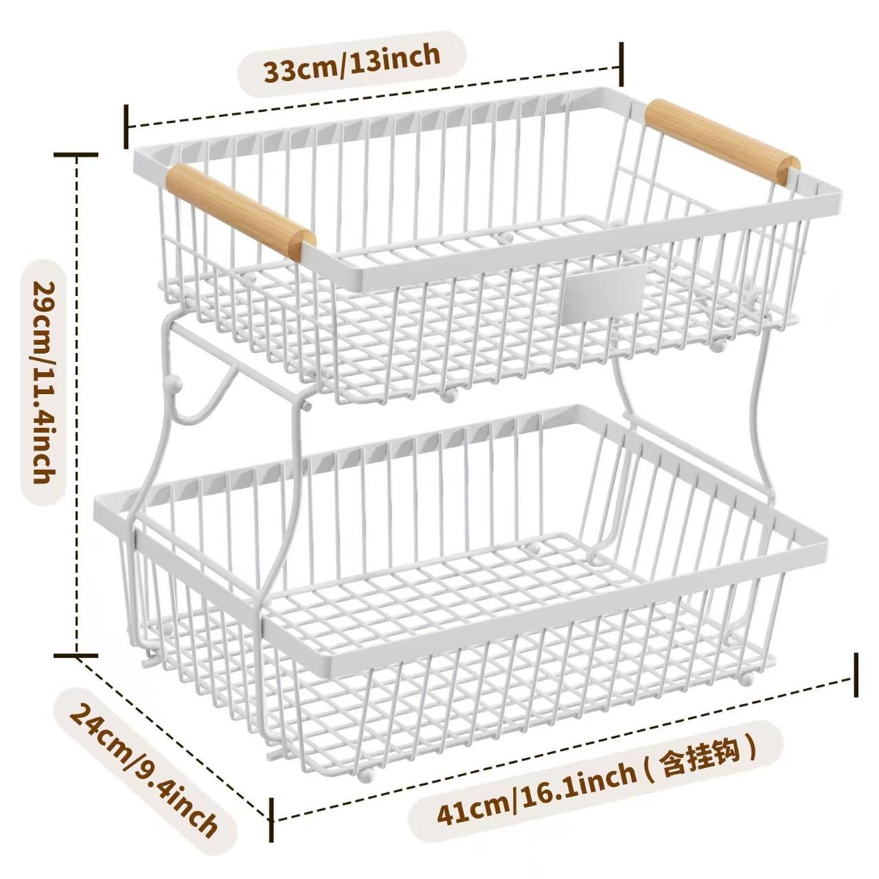 Kitchen Storage Rack Fruit Basket, Desktop Snack Fruit Organizer Tray, Multi-Layer Detachable Fruit Basket, Tabletop Food Container Holder, Countertop Fruit Basket
