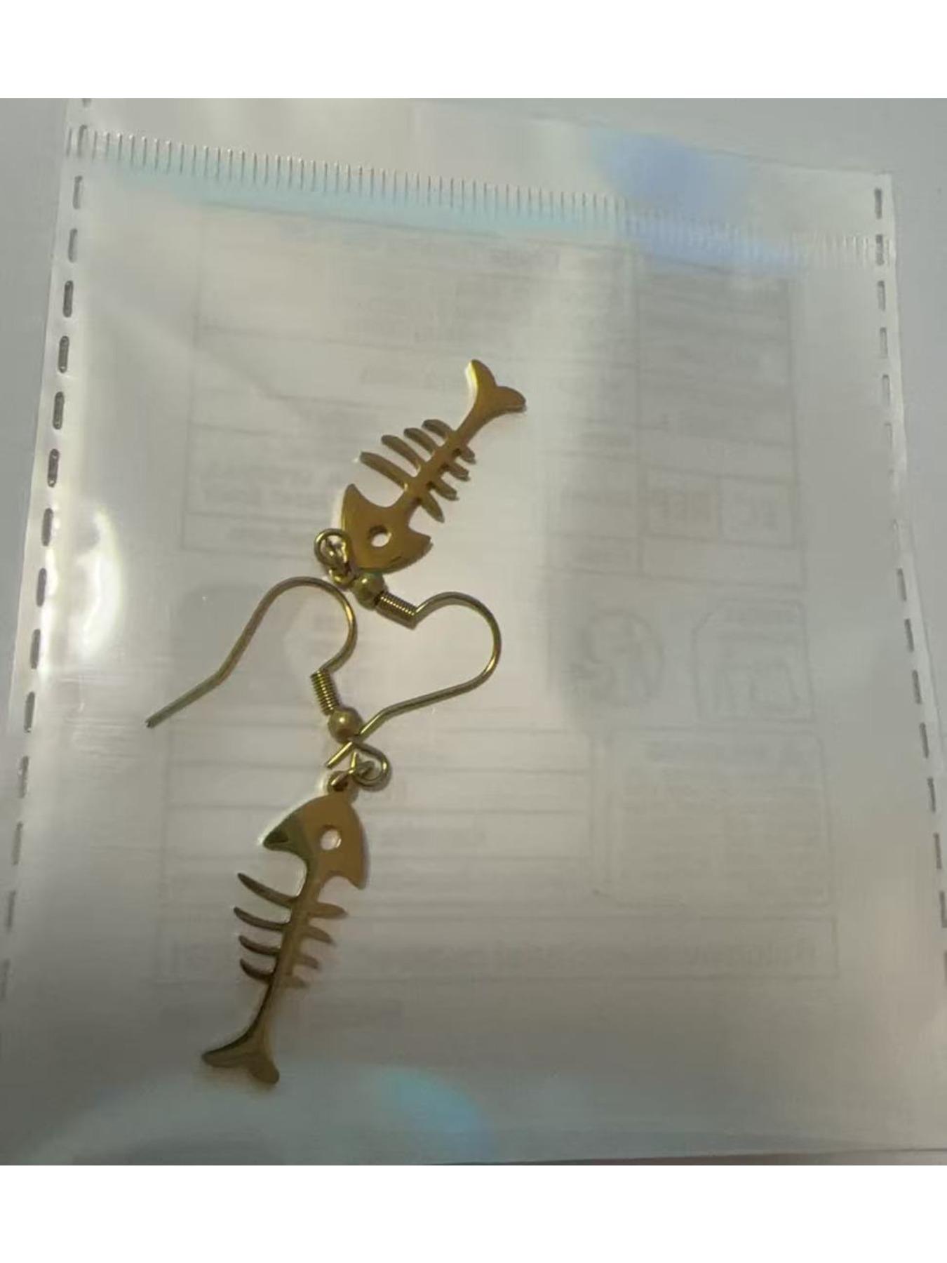 Trendy Fishbone Earrings - Fashion Stainless Steel Accessory for All Outfits