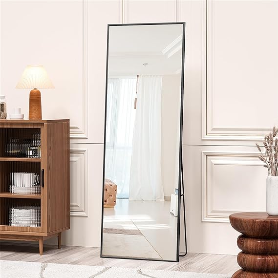 Floor Standing Mirror, Wall Mirror with Stand Aluminum Alloy Thin Frame,Full Length Mirror Wall Mirror 64"x21" Gold Standing Mirror Floor Mirror Aluminum Alloy Frame Full Body Mirror for Living Room Bedroom Floor Standing Mirror, Wall Mirror with Stand Aluminum Alloy Thin Frame,Full Length Mirror Wall Mirror 64"x21" Gold Standing Mirror Floor Mirror Aluminum Alloy Frame Full Body Mirror for Living Room Bedroom