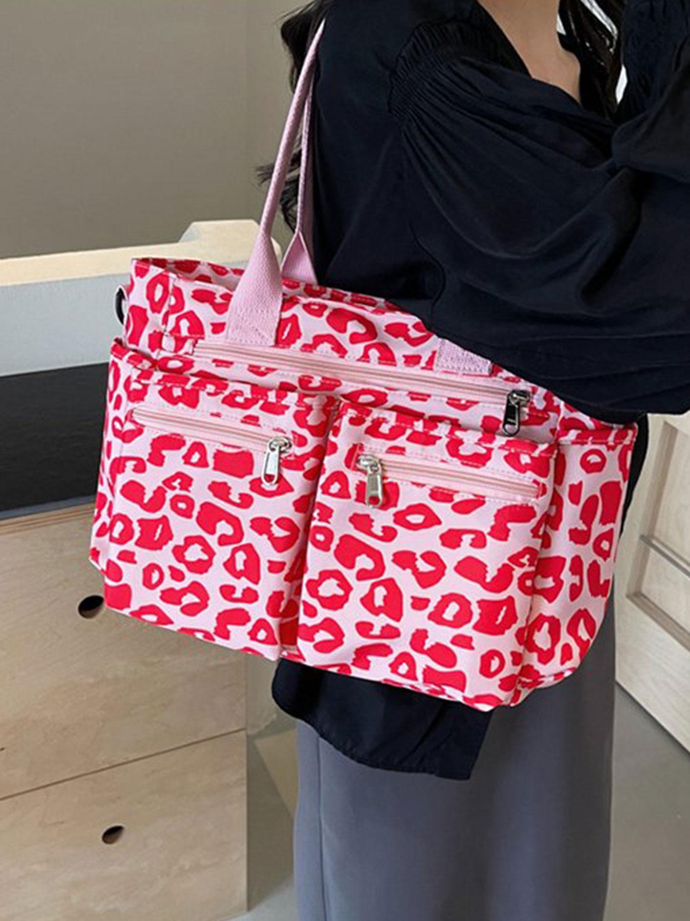 Women's Strawberry Pattern Tote Bag, Large Capacity Shoulder Bag for Daily Used, Casual Shopping Bag, Casual Trendy Versatile High-quality Daily Commuting Bag, Girl Fashionable Bag