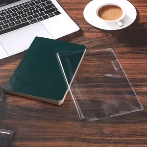 A5 Clear Book Cover for Hobonichi Techo Midori Stalogy, 5.9x8.6in/15x22cm Jelly PVC Waterproof Scratch-Resistant Protective Sleeve for Notebooks Planners Journals Diaries