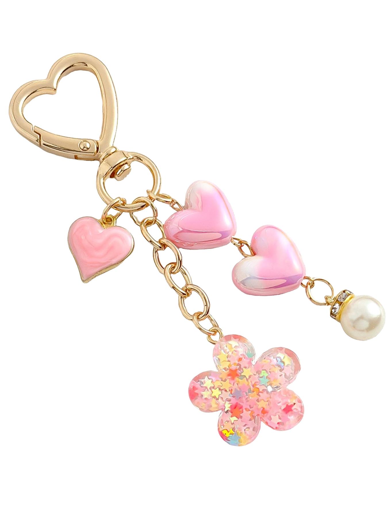 Trendy Heart Devil Eye Resin Keychain, DIY Bag Charm Decor, Friendship Gift, Graduation Season Accessory