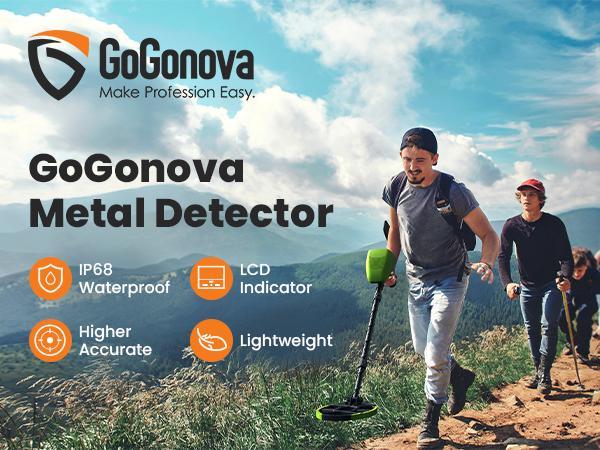 GoGonova Metal Detector for Adults & Kids, Waterproof Metal Detectors with High Accuracy Lightweight 8" Search Coil, All Metal & Disc Modes for Junior & Youth Gold Detector GoGonova Metal Detector for Adults & Kids, Waterproof Metal Detectors with High Accuracy Lightweight 8" Search Coil, All Metal & Disc Modes for Junior & Youth Gold Detector