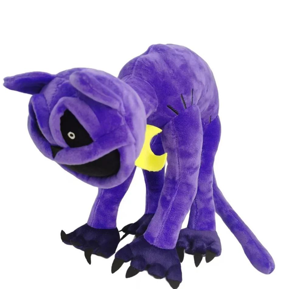 ///30CM Smiling Little Animal Plush Toys Purple Cat Soft Stuffed Plushie Miss Delight Doll Decoration Birthday Present Gifts