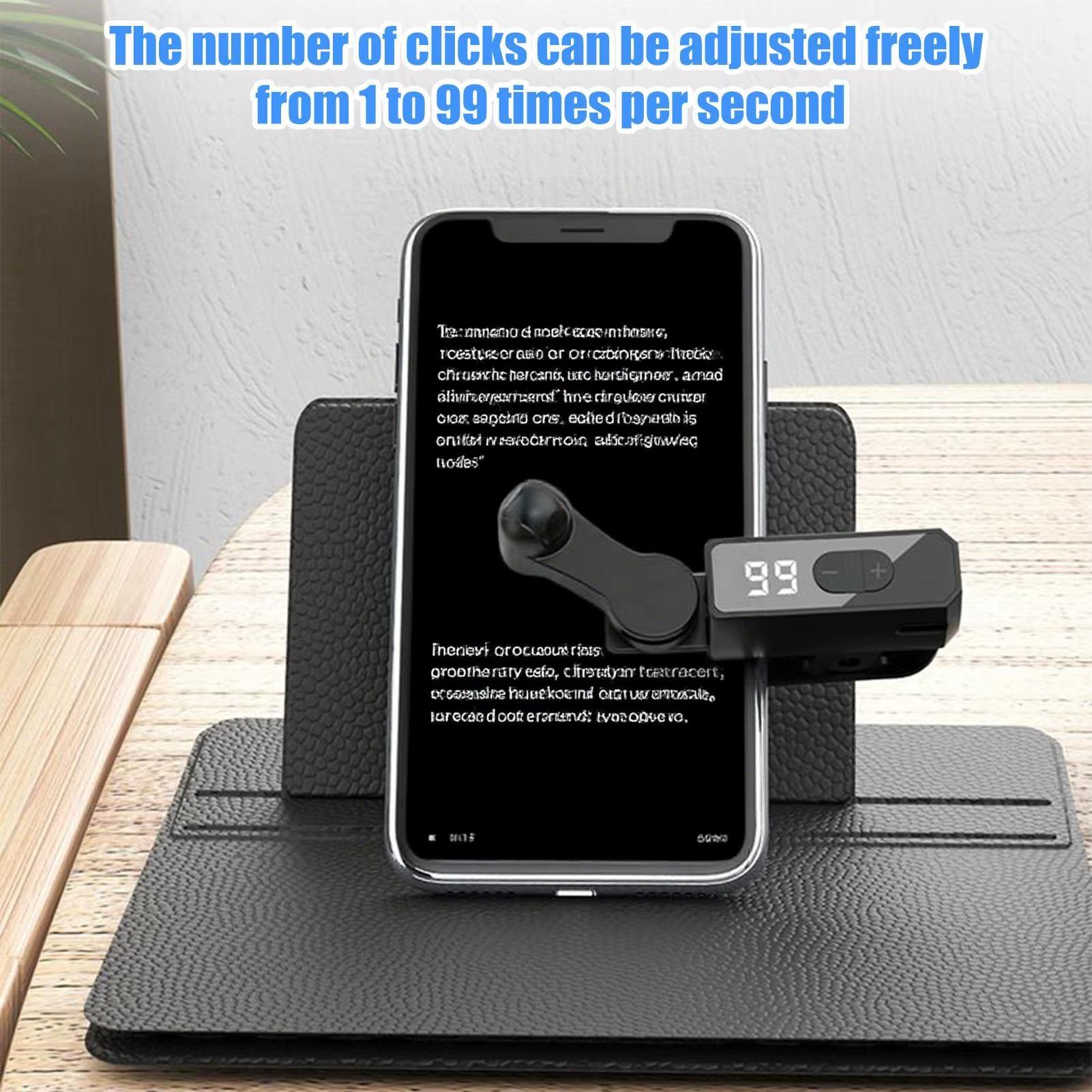 Auto Clicker Adjustable-Speed Phone Tapper, Silent Wireless Portable Fast-Click Auto Screen Clicker Device