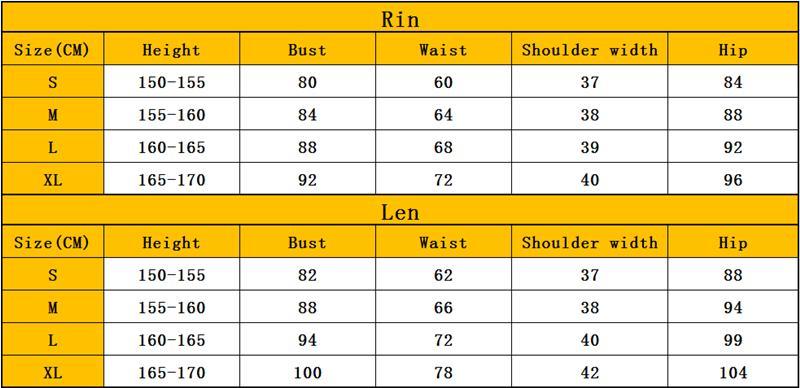 Anime Rin Len Adult Cosplay Costume Game Uniform Outfit Halloween Party Women Kimono With Hat Accessories Props Suit