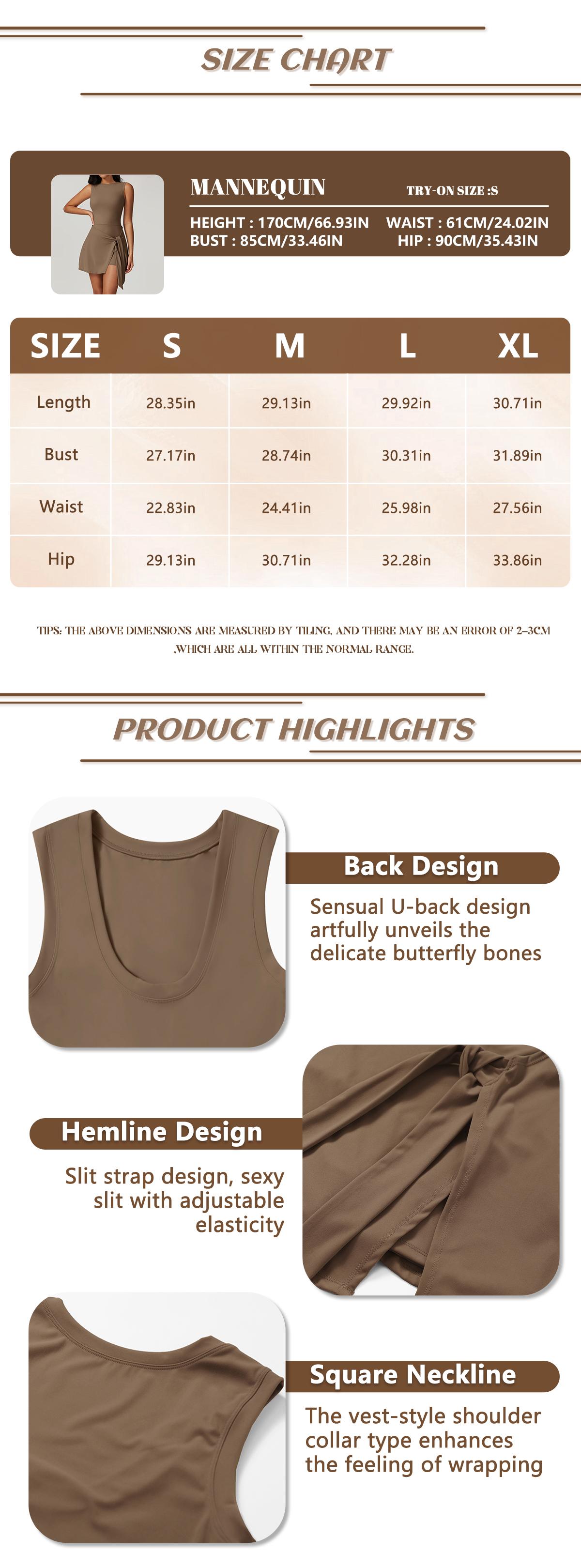 TimeOFF Women's Tank Off-Shoulder U-Back Dress , Side-Tie, Built-In Shorts , Soft, Stretchy , Skin-Friendly , Tennis Yoga Gym , FitGirlOOTD , GymInspo